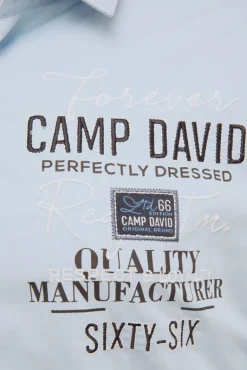 Cheap CAMP DAVID & SOCCX Hemd mit Webstruktur und Artworks, Regular Fit light blue lightblue