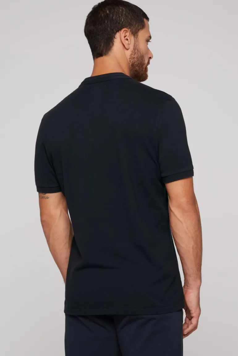Flash Sale CAMP DAVID & SOCCX Henley-Shirt im Polo-Stil blue navy bluenavy