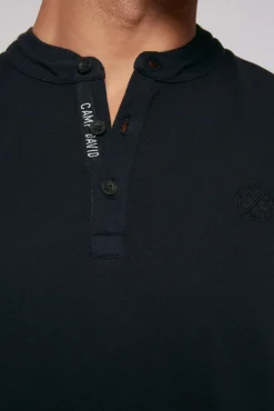 Flash Sale CAMP DAVID & SOCCX Henley-Shirt im Polo-Stil blue navy bluenavy
