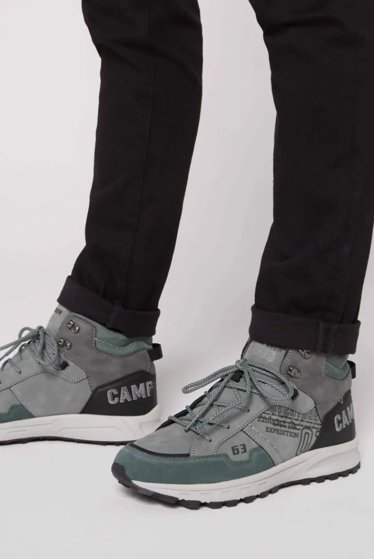Sale CAMP DAVID & SOCCX High Top Hiking Sneaker mit Logo Artworks deep forest deepforest