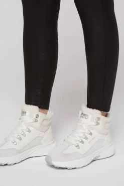 Online CAMP DAVID & SOCCX High Top Sneaker mit Kunstfell-Details ivory
