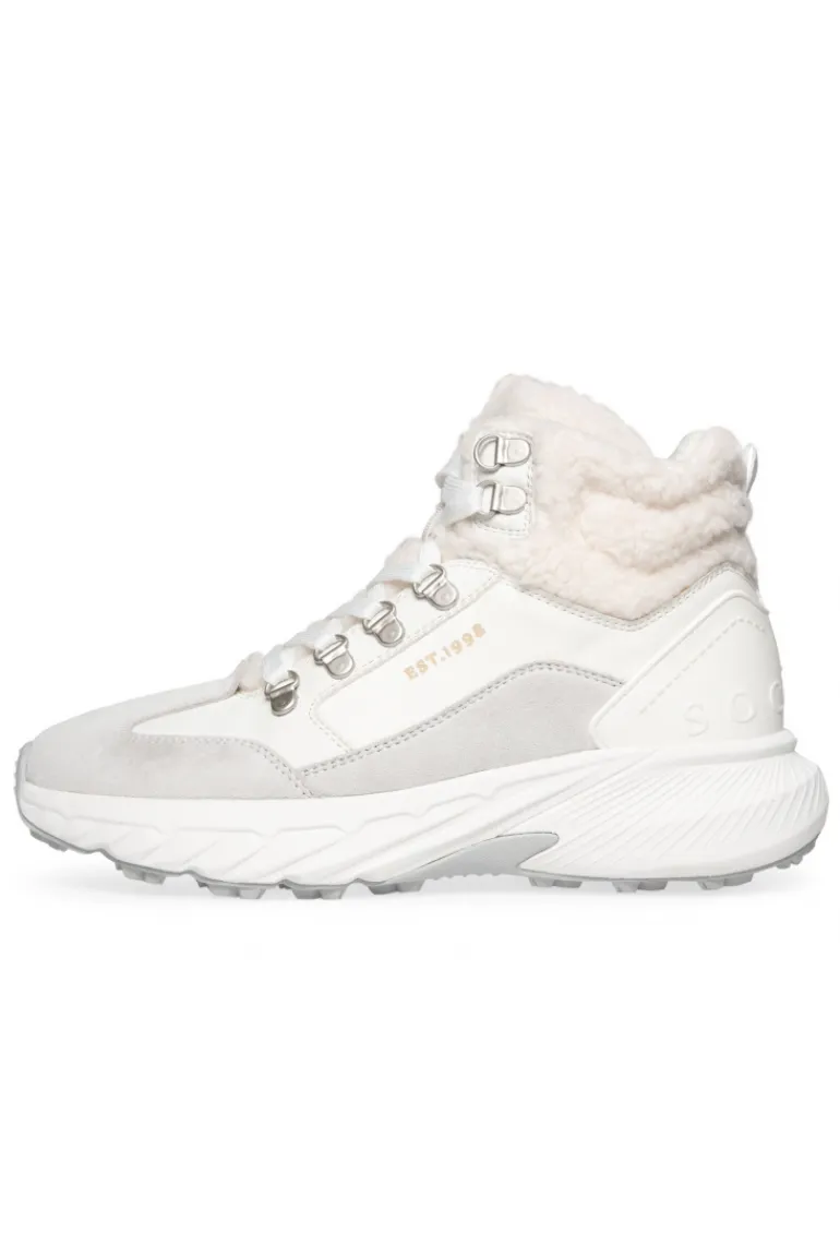 Online CAMP DAVID & SOCCX High Top Sneaker mit Kunstfell-Details ivory
