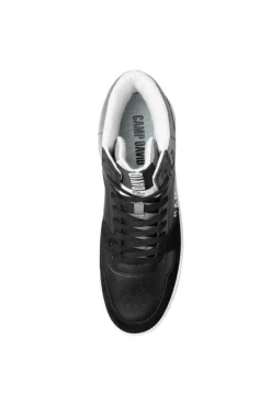 Cheap CAMP DAVID & SOCCX Hightop Sneaker im Materialmix mit Rubber Logos black