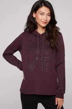 New CAMP DAVID & SOCCX Hoodie aus Interlock mit Artwork und Tapes deep plum deepplum