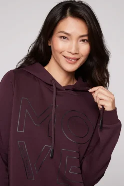 New CAMP DAVID & SOCCX Hoodie aus Interlock mit Artwork und Tapes deep plum deepplum