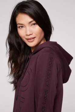New CAMP DAVID & SOCCX Hoodie aus Interlock mit Artwork und Tapes deep plum deepplum
