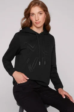 Cheap CAMP DAVID & SOCCX Hoodie aus Interlock mit Artwork und Tapes black