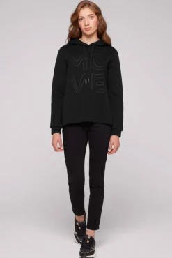 Cheap CAMP DAVID & SOCCX Hoodie aus Interlock mit Artwork und Tapes black