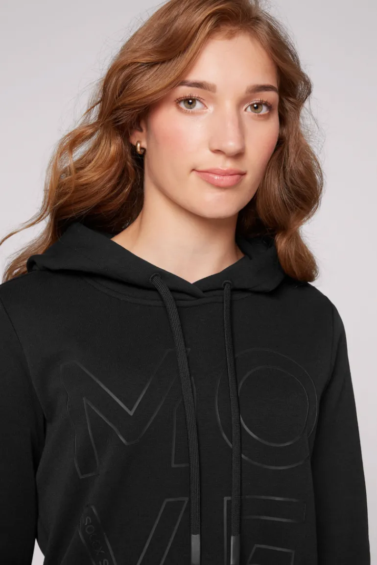 Cheap CAMP DAVID & SOCCX Hoodie aus Interlock mit Artwork und Tapes black