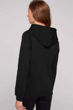 Cheap CAMP DAVID & SOCCX Hoodie aus Interlock mit Artwork und Tapes black
