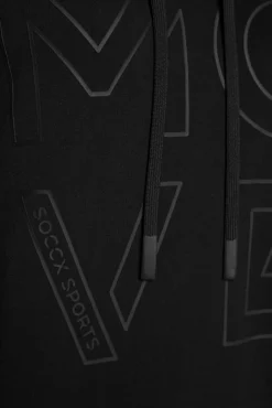 Cheap CAMP DAVID & SOCCX Hoodie aus Interlock mit Artwork und Tapes black