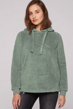 Cheap CAMP DAVID & SOCCX Hoodie aus Teddyplüsch mit Sweatkapuze muted aqua mutedaqua
