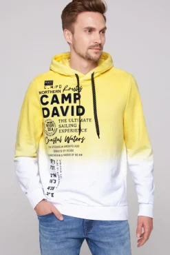 Best Sale CAMP DAVID & SOCCX Hoodie Dip Dye mit Artworks light lime lightlime