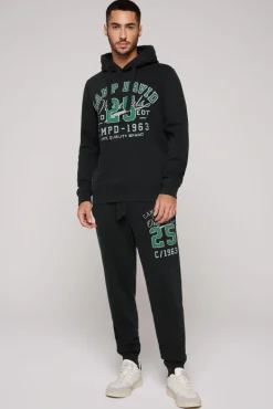 Hot CAMP DAVID & SOCCX Hoodie mit Artwork im Retro-Style black