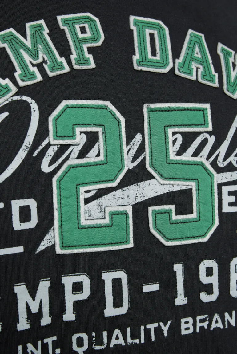 Hot CAMP DAVID & SOCCX Hoodie mit Artwork im Retro-Style black