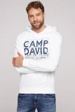 Best CAMP DAVID & SOCCX Hoodie mit Label Print opticwhite