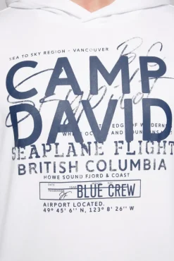 Best CAMP DAVID & SOCCX Hoodie mit Label Print opticwhite