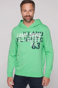 Best CAMP DAVID & SOCCX Hoodie mit Spray-Effekt-Artwork regatta green regattagreen