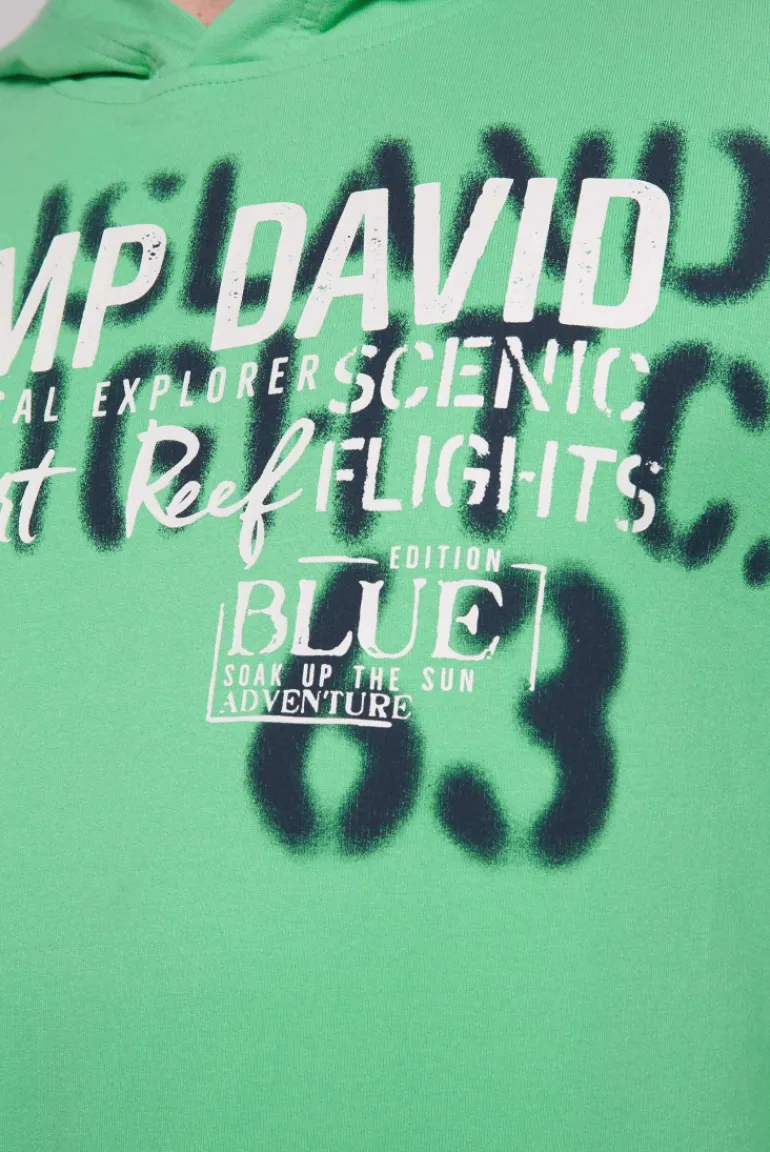 Best CAMP DAVID & SOCCX Hoodie mit Spray-Effekt-Artwork regatta green regattagreen