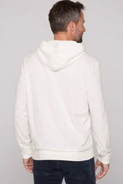 Outlet CAMP DAVID & SOCCX Hoodie mit Spray-Effekt-Artwork ivory