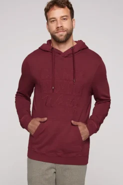 Sale CAMP DAVID & SOCCX Hoodie mit tonigem Logo Artwork burgundy
