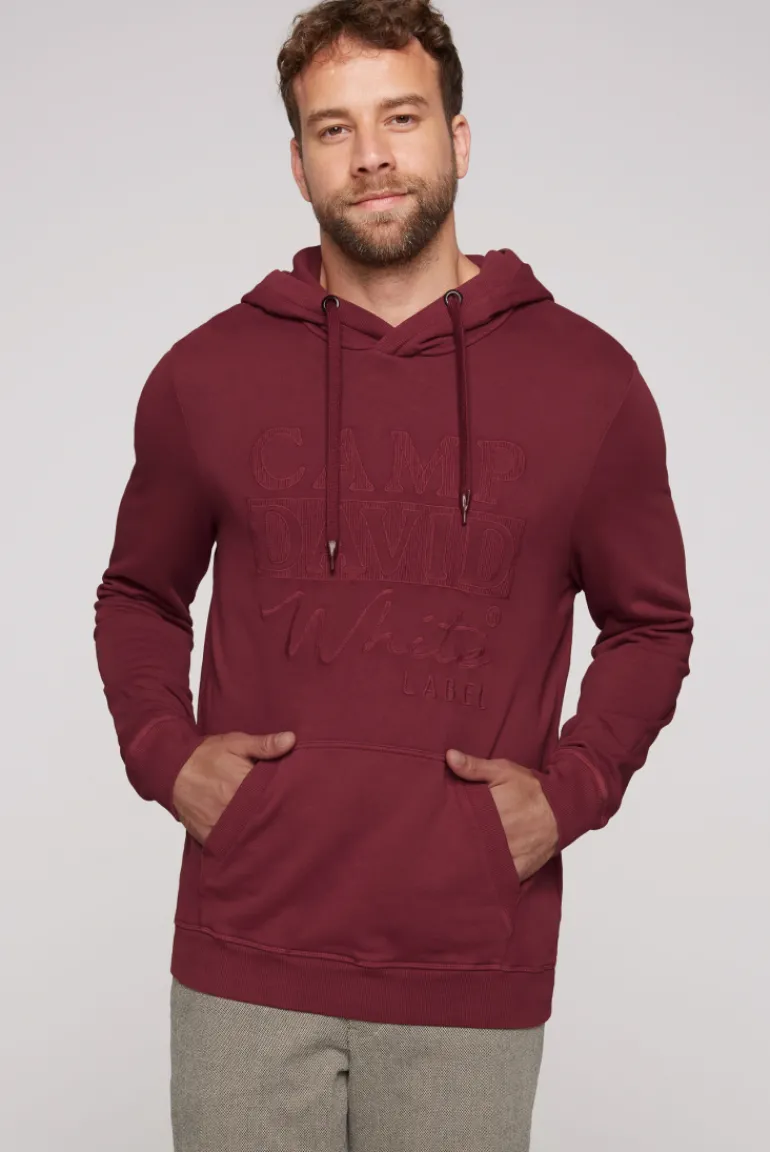 Sale CAMP DAVID & SOCCX Hoodie mit tonigem Logo Artwork burgundy