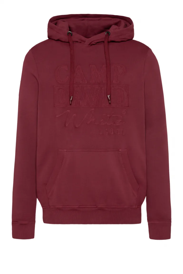 Sale CAMP DAVID & SOCCX Hoodie mit tonigem Logo Artwork burgundy