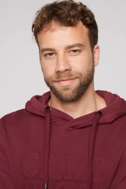 Sale CAMP DAVID & SOCCX Hoodie mit tonigem Logo Artwork burgundy