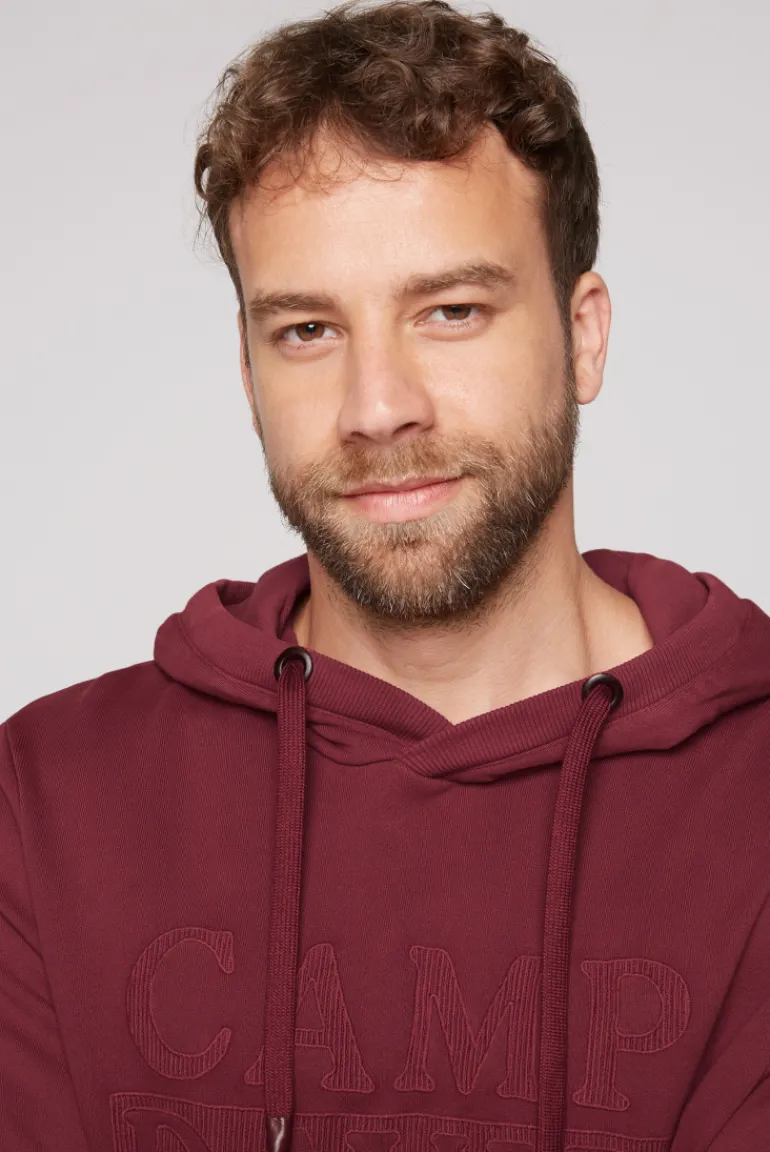 Sale CAMP DAVID & SOCCX Hoodie mit tonigem Logo Artwork burgundy