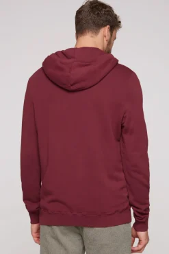 Sale CAMP DAVID & SOCCX Hoodie mit tonigem Logo Artwork burgundy