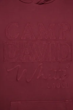 Sale CAMP DAVID & SOCCX Hoodie mit tonigem Logo Artwork burgundy