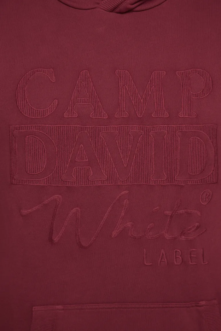 Sale CAMP DAVID & SOCCX Hoodie mit tonigem Logo Artwork burgundy