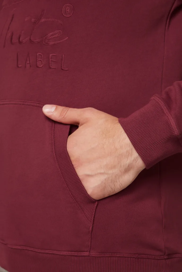 Sale CAMP DAVID & SOCCX Hoodie mit tonigem Logo Artwork burgundy
