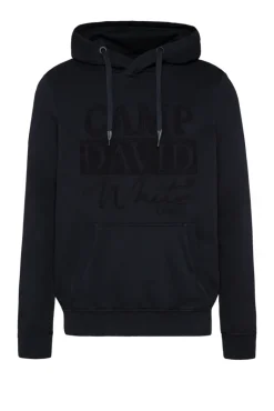 Best Sale CAMP DAVID & SOCCX Hoodie mit tonigem Logo Artwork blue navy bluenavy