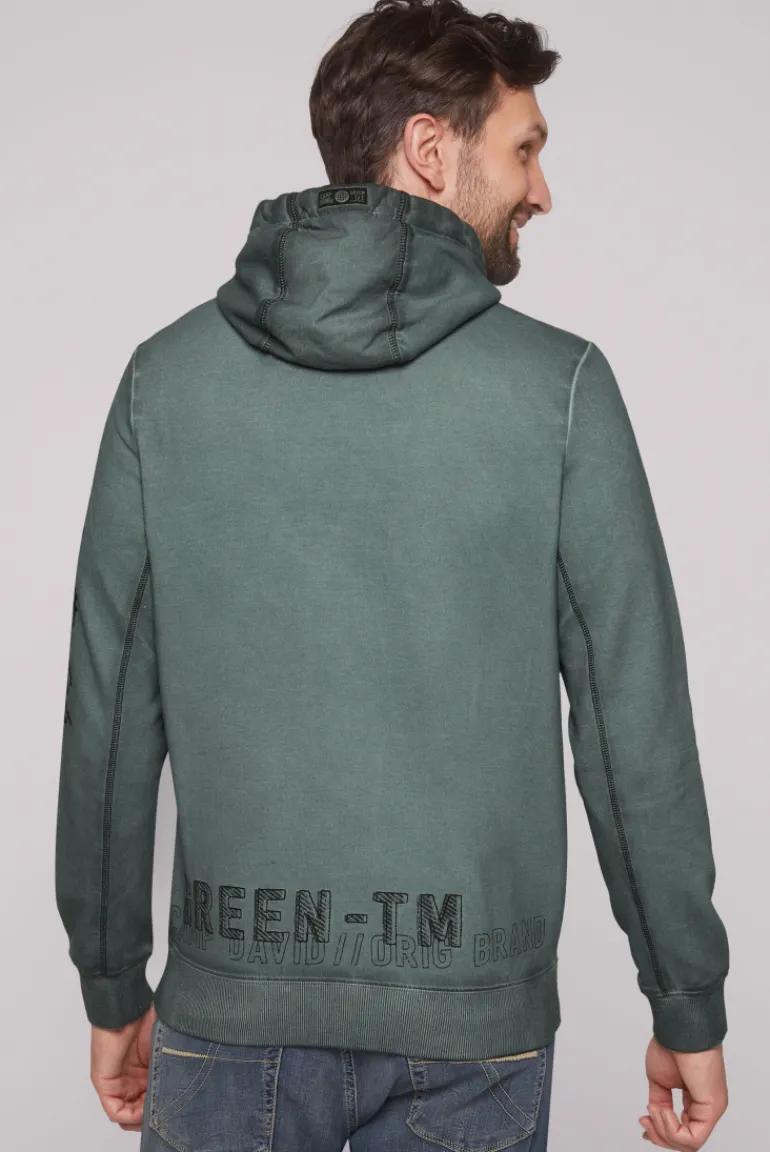 Shop CAMP DAVID & SOCCX Hoodie Oil Dyed mit Artworks deep forest deepforest