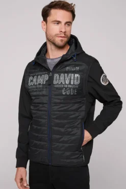 Best Sale CAMP DAVID & SOCCX 2-in-1 Softshelljacke mit abtrennbaren Ärmeln / black