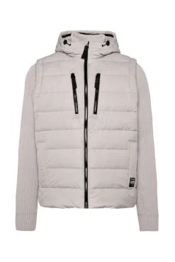 Sale CAMP DAVID & SOCCX 2-in-1 Steppweste mit abtrennbaren Ärmeln light grey lightgrey
