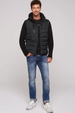 Clearance CAMP DAVID & SOCCX 2-in-1 Steppweste mit abtrennbaren Ärmeln blue navy bluenavy