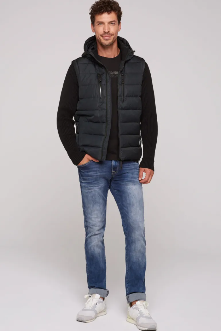 Clearance CAMP DAVID & SOCCX 2-in-1 Steppweste mit abtrennbaren Ärmeln blue navy bluenavy