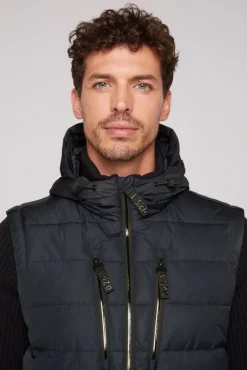 Clearance CAMP DAVID & SOCCX 2-in-1 Steppweste mit abtrennbaren Ärmeln blue navy bluenavy