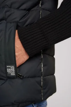 Clearance CAMP DAVID & SOCCX 2-in-1 Steppweste mit abtrennbaren Ärmeln blue navy bluenavy
