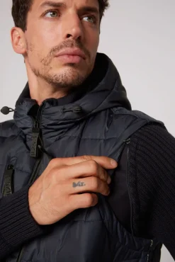 Clearance CAMP DAVID & SOCCX 2-in-1 Steppweste mit abtrennbaren Ärmeln blue navy bluenavy