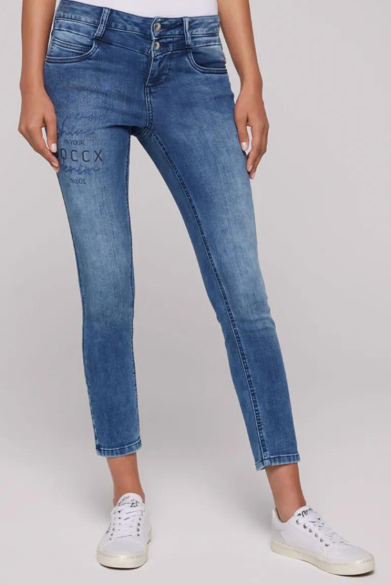 Best CAMP DAVID & SOCCX Jeans MI:RA Slim Fit blue printed jogg blueprintedjogg