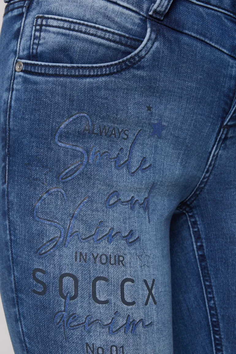 Best CAMP DAVID & SOCCX Jeans MI:RA Slim Fit blue printed jogg blueprintedjogg