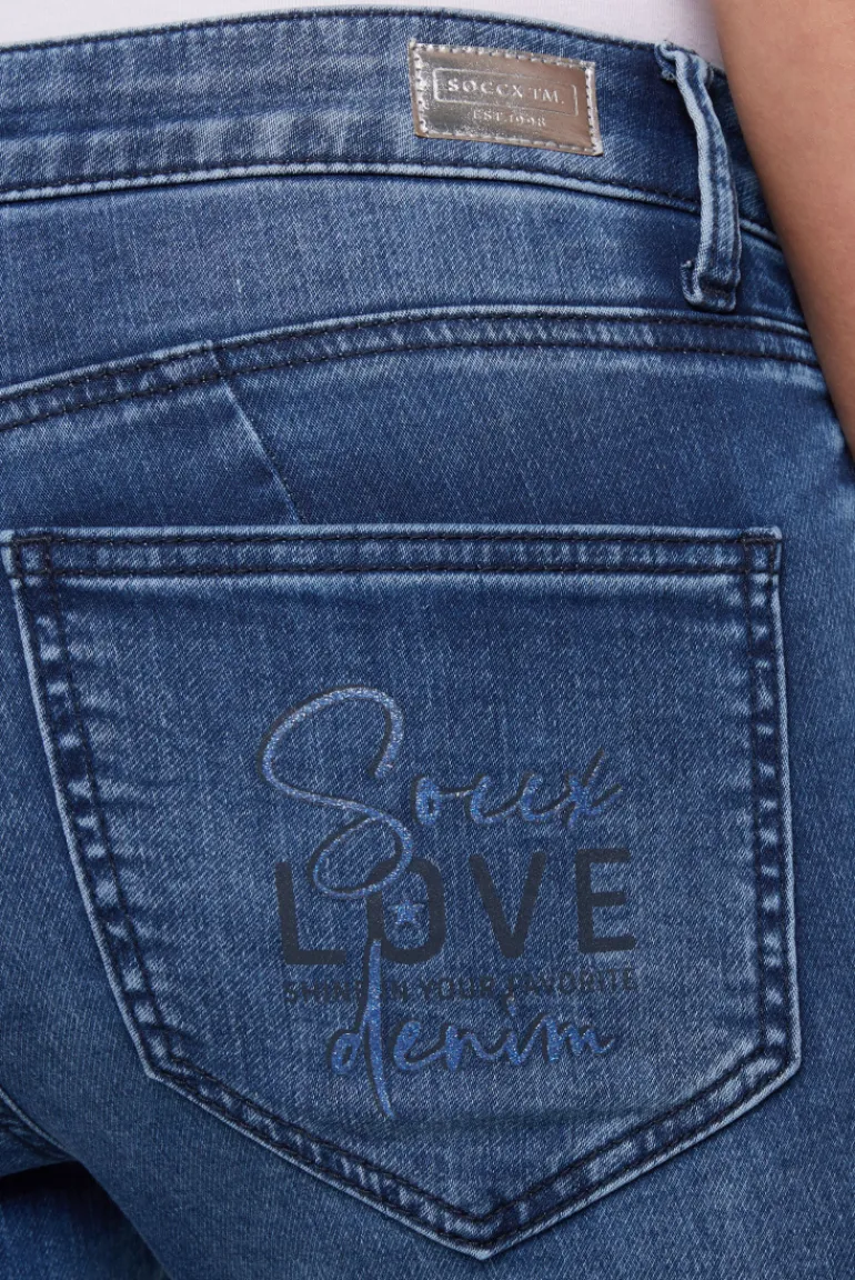 Best CAMP DAVID & SOCCX Jeans MI:RA Slim Fit blue printed jogg blueprintedjogg