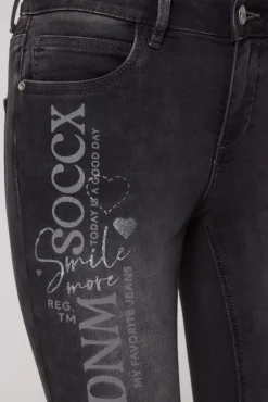 Outlet CAMP DAVID & SOCCX Jeans MI:RA Slim Fit jogg grey printed jogggreyprinted