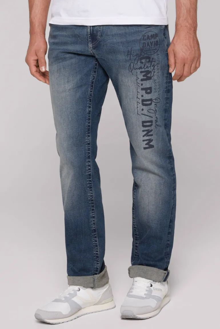 New CAMP DAVID & SOCCX Jeans NI:CO Regular Fit dark blue printed darkblueprinted