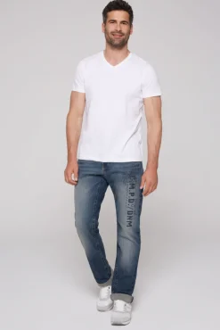 New CAMP DAVID & SOCCX Jeans NI:CO Regular Fit dark blue printed darkblueprinted