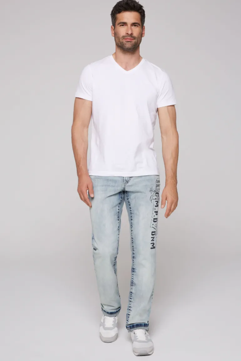 Best CAMP DAVID & SOCCX Jeans NI:CO Regular Fit mid blue printed midblueprinted