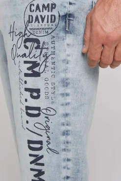 Best CAMP DAVID & SOCCX Jeans NI:CO Regular Fit mid blue printed midblueprinted